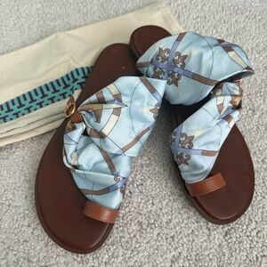 Tory Burch Selby Scarf Sandals size 6
